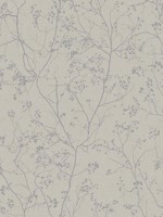 Luminous Branches Gray Silver Wallpaper DD3814 by Antonina Vella Wallpaper for sale at Wallpapers To Go