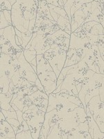 Luminous Branches Taupe Silver Wallpaper DD3815 by Antonina Vella Wallpaper for sale at Wallpapers To Go