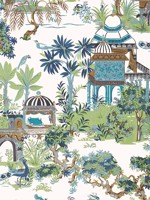 Mystic Garden Blue and Green Wallpaper T20820 by Thibaut Wallpaper for sale at Wallpapers To Go