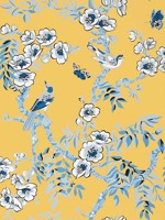Yukio Yellow Wallpaper T20840 by Thibaut Wallpaper for sale at Wallpapers To Go