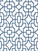 Fretwork Navy Wallpaper T20867 by Thibaut Wallpaper for sale at Wallpapers To Go