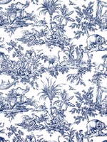 Antilles Toile Navy Fabric AF15171 by Anna French Fabrics for sale at Wallpapers To Go