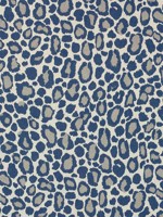 African Leopard Navy Fabric AF72981 by Anna French Fabrics for sale at Wallpapers To Go