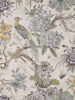 Villeneuve Yellow and Grey Fabric AF72991 by Anna French Fabrics for sale at Wallpapers To Go