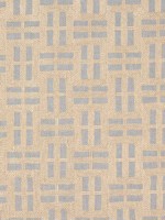 Lock Embroidery Gold on Grey Fabric AW73002 by Anna French Fabrics for sale at Wallpapers To Go