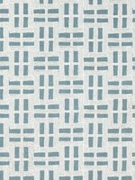 Lock Embroidery Aqua Fabric AW73003 by Anna French Fabrics for sale at Wallpapers To Go