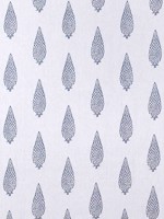 Manor Embroidery Navy on White Fabric AW73005 by Anna French Fabrics for sale at Wallpapers To Go
