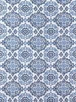 Scottsdale Embroidery Blue and White Fabric AW73016 by Anna French Fabrics for sale at Wallpapers To Go