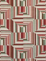 Cubism Red on Flax Fabric AF9650 by Anna French Fabrics for sale at Wallpapers To Go