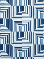Cubism Navy on White Fabric AF9654 by Anna French Fabrics for sale at Wallpapers To Go
