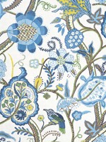 Windsor Blue and Yellow Fabric F914300 by Thibaut Fabrics for sale at Wallpapers To Go