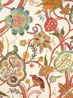 Windsor Cream and Red Fabric F914305 by Thibaut Fabrics for sale at Wallpapers To Go