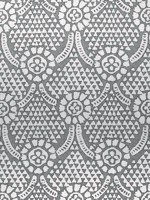Chamomile Grey Fabric F914317 by Thibaut Fabrics for sale at Wallpapers To Go