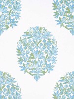 Ridgefield Green and Spa Blue Fabric F914323 by Thibaut Fabrics for sale at Wallpapers To Go