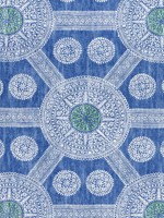 Stonington Blue and Green Fabric F910636 by Thibaut Fabrics for sale at Wallpapers To Go