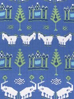 Kingdom Parade Blue and Green Fabric F910642 by Thibaut Fabrics for sale at Wallpapers To Go