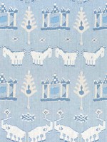Kingdom Parade Spa Blue Fabric F910643 by Thibaut Fabrics for sale at Wallpapers To Go