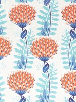 Tiverton Coral Fabric F910649 by Thibaut Fabrics for sale at Wallpapers To Go