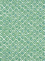Indian Diamond Green Fabric F910659 by Thibaut Fabrics for sale at Wallpapers To Go