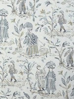 Royale Toile Grey Fabric F972576 by Thibaut Fabrics for sale at Wallpapers To Go