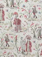 Royale Toile Red Fabric F972577 by Thibaut Fabrics for sale at Wallpapers To Go