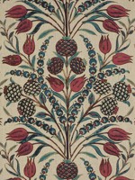 Corneila Red and Teal Fabric F972601 by Thibaut Fabrics for sale at Wallpapers To Go