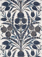 Corneila Navy Fabric F972603 by Thibaut Fabrics for sale at Wallpapers To Go