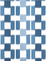 Kasuri Blue and White Fabric F920835 by Thibaut Fabrics for sale at Wallpapers To Go