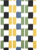 Kasuri Black and Green Fabric F920837 by Thibaut Fabrics for sale at Wallpapers To Go