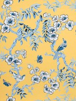 Yukio Yellow Fabric F920840 by Thibaut Fabrics for sale at Wallpapers To Go