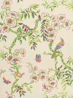 Yukio Cream Fabric F920847 by Thibaut Fabrics for sale at Wallpapers To Go