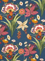 Pasadena Navy Fabric F920854 by Thibaut Fabrics for sale at Wallpapers To Go