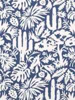 Botanica Navy Fabric W74622 by Thibaut Fabrics for sale at Wallpapers To Go