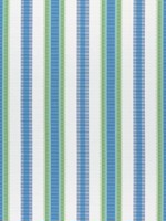 Samba Stripe Royal Blue and Green Fabric W74670 by Thibaut Fabrics for sale at Wallpapers To Go