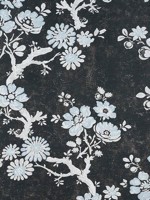 Claudette Charcoal Fabric F910814 by Thibaut Fabrics for sale at Wallpapers To Go
