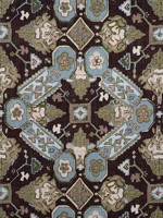 Persian Carpet Brown Fabric F910826 by Thibaut Fabrics for sale at Wallpapers To Go