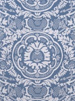Earl Damask Blue Fabric W710837 by Thibaut Fabrics for sale at Wallpapers To Go