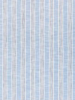 Southport Stripe Sky Blue and Navy Fabric W73488 by Thibaut Fabrics for sale at Wallpapers To Go