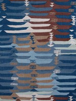 Rio Grande Navy and Brown Fabric F913210 by Thibaut Fabrics for sale at Wallpapers To Go