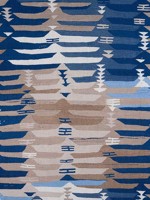 Rio Grande Blue and Beige Fabric F913211 by Thibaut Fabrics for sale at Wallpapers To Go