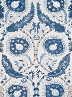 Lewis Blue and Beige Fabric F913218 by Thibaut Fabrics for sale at Wallpapers To Go