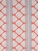 Austin Coral and Spa Blue Fabric F913248 by Thibaut Fabrics for sale at Wallpapers To Go