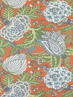 Mitford Orange Fabric F92945 by Thibaut Fabrics for sale at Wallpapers To Go