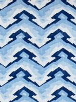 Deco Mountain Blue Fabric F913077 by Thibaut Fabrics for sale at Wallpapers To Go