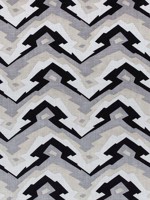 Deco Mountain Black and Grey Fabric F913078 by Thibaut Fabrics for sale at Wallpapers To Go