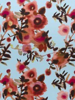 Open Spaces Aqua and Coral Fabric F913086 by Thibaut Fabrics for sale at Wallpapers To Go