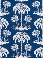 Palm Island Navy Fabric F913149 by Thibaut Fabrics for sale at Wallpapers To Go