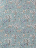 Goa Teal Fabric F988723 by Thibaut Fabrics for sale at Wallpapers To Go