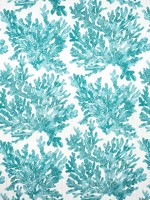 Marine Coral Turquoise Fabric F910121 by Thibaut Fabrics for sale at Wallpapers To Go