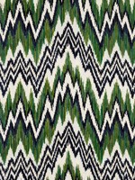 Rhythm Velvet Emerald and Navy Fabric W72817 by Thibaut Fabrics for sale at Wallpapers To Go